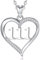 INFUSEU Engelszahl Kette, 925 Silber Zahlen Charm Halskette 111 Glücksanhänger Choker Schmuck für Frauen