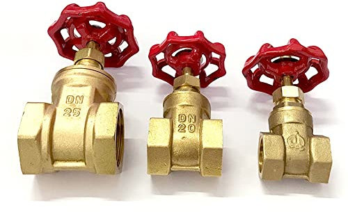 Ventile, 1 Stück 1/4 Zoll 3/8 Zoll 1/2 Zoll 3/4 Zoll 1 Zoll Messing-Absperrschieber DN15 20 25 Wasserventil-Umschaltventil Innengewinde Absperrschieber (Color : 1)