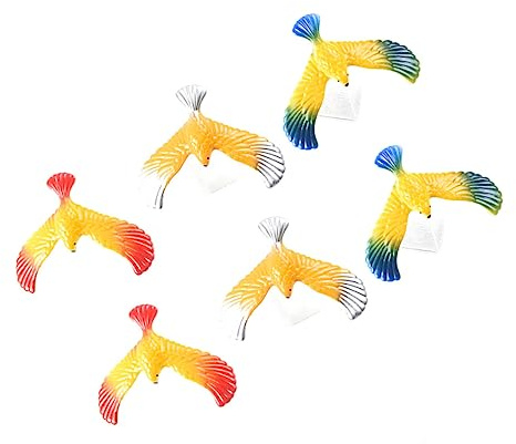 TOYANDONA 6st Balancierender Vogel Spielzeuge Schwebevogel Bußgeld Pyramiden-Balance-Adler Adler Balancieren Magischer Ausgleichender Eintauchender Kind Kessel Plastik