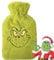 The Grinch Christmas Gifts for Kids - Novelty Green Faux Fur Hot Water Bottle with Topline Card. Bottle Warmer for Home Decor, Stocking Fillers. Christmas Gifts for Women, Mens Gifts