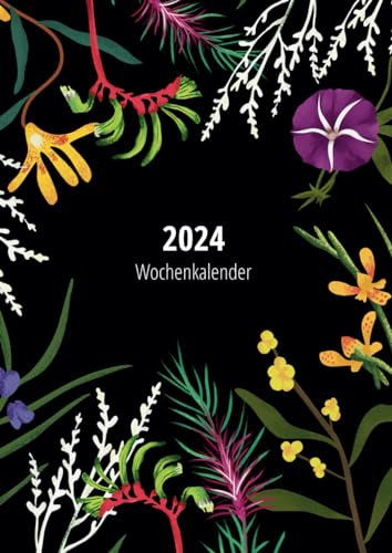 2024 Wochenkalender: Eleganter Schwarzer Buchkalender 2024 Wochenplaner | Jan. 2024 – Dez. 2024 | Perfekte Größe – A4 | Bleiben Sie organisiert und produktiv im Jahr 2024!