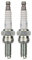 2x Zündkerze CR7EB passend für Peugeot Jet Force 50/125, Speedfight 3/4, Ludix, Aprilia Atlantic, Vespa LX 125 – Zündkerzenset 2 Stück, entstört, 10 mm, 0,8 mm