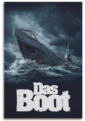 greb Das Boot Filmposter auf Leinwand, Raumdekoration, ästhetisches Poster, künstlerisches Poster für Schlafzimmer, Wohnzimmer, Wände, 30 x 45 cm, ungerahmter Stil