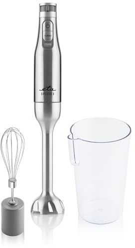 ETA Stabmixer Spesso II I 2 in 1 I 6 Geschwindigkeiten I 1200 W I DC Motor I Turbo Stufe I Schneebesen I Arbeitsbehälter 600 ml I ergonomischer Griff I Edelstahlausführung