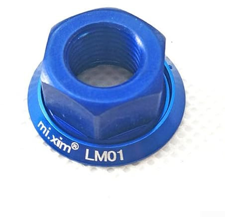 ZAMETTER Metrische Grobgewinde-Mutter aus Aluminiumlegierung, Laufrad-Zubehör, Mutter, Nabenmutter, Schraube, Aluminiumlegierung, Spurradmuttern (blau)