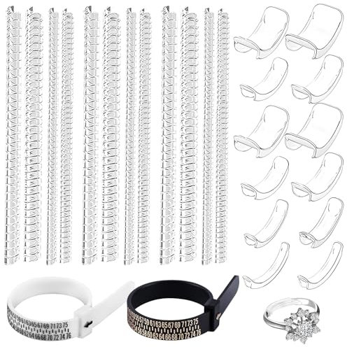 30 Stück Ringverkleinerer Unsichtbar Ring Verkleinerung Unsichtbar Ring zu Groß Ringeinlage Einsteller Schmuckmaß für Frau Trauringe Alle Ringe Ring Verkleinerung Set