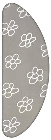 Housse de table à repasser avec support en molleton (modèle banane, couleur : gris fleurs) (B-XXL)