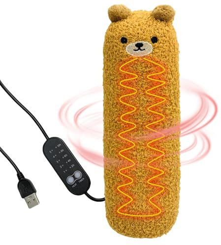 ycezw Wärmekissen Plüsch, Niedliches Wärmekissen | Verstellbares Wärmekissen steckbar Kleines Heizkissen - Kompaktes Heizkissen für Tiere, USB Heizkissen für die