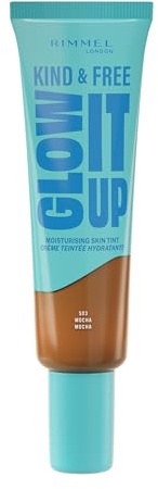 Rimmel Kind & Free, Glow It Up Moisturising Skin Tint, 503 - Mocha, Healthy Glow, Blurs Imperfections, Includes Vitamin E, Aloe Vera, Pro-Vitamin B5, SPF 20, 30ml