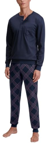 CALIDA Relax Comfy Bündchen-Pyjama Herren | Schlafanzug mit Bündchen, weiche Interlock-Qualität und angenehm wärmender Komfort