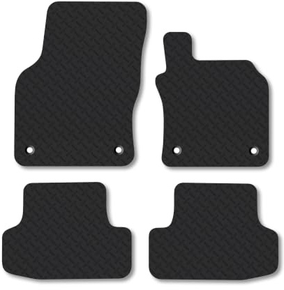 Audi Q2 (2017-2026) 5mm Rubber Car Mats | Heavy Duty Rubber Tailored Fit Floor Mats Full Coverage Durable Waterproof Accessories Easy Clean Anti Slip Made in the UK