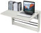 Esyogen 60 x 33 cm Klappbarer Wandtisch 90 ° Folding Klappbarer Küche Tisch Balkontisch für Wandmontage Rechteckig Wandmontierter Laptoptisch, Runde Ecken, Hellgrau