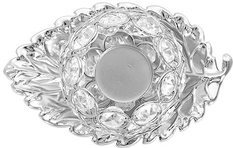 KONTONTY Candelabro De Mesa De Comedor Adorno De Cristal Vintage Decoración para Hogar