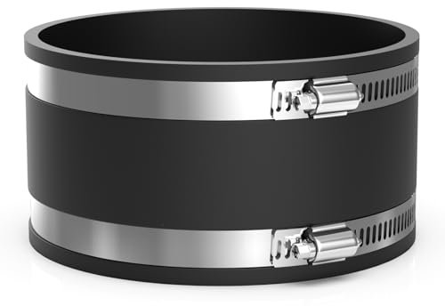 EFUTURETIME Manchon Caoutchouc Tuyau 150mm en EPDM Raccord Flexible en Caoutchouc avec Colliers de Serrage Inox pour Tuyau en PVC, Tuyau de Ventilation, Séparateur de Poussière, Filtre à Charbon