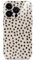 ONEFLOW Coque de protection pour iPhone 16 Pro avec motif design, coque de protection pour téléphone portable avec protection de l'appareil photo, coque fine imprimée de pois, cookies crème