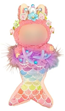 UYRVAPE Puppenkleidung für La-bu-bu 17 cm Plüschpuppe, DIY Outfit und Schuh Set, hochwertige Bekleidung, Geschenk für Kinder & Sammler, Accessoires für La-bu-bu Plüsch, Meerjungfrau Kostüm