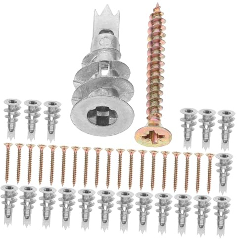 VICASKY 20 Set Ancore Muro Parete Cava con Autoforanti per Cartongesso Tasselli per Fissaggi Veloci in Casa Ufficio e Spazi Commerciali per Mensole Specchi e Bastoni per Tende