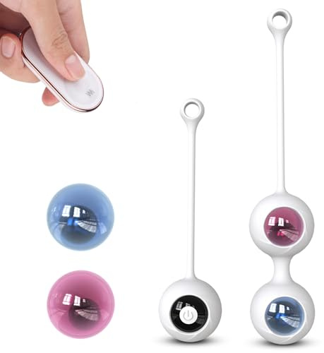 Kegel Balls with Remote Control, Silicone Pelvic Floor Exercise Devices and Weights Exerciser for Tightening & Control, Kegel Devices for Women, Premium Trainer for Beginners & Advanced