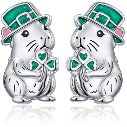 HOOHWE Ohrringe Sterling Silber Stud Earrings Capybara/Hasen/Axolotl/Highland Kuh Earrings Animal Jewellery