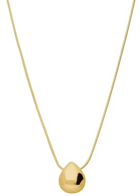 Lucardi - Damen Silberne Halskette mit Anhänger fürDamen - Halskette - 925 Silber - Witgoud - 48 cm - Nickelfrei