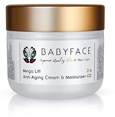 Babyface MEGA LIFT CREME All-In-One Daytime/Nighttime Moisturizer - Peptides, Vitamin C, AHA's, COQ10