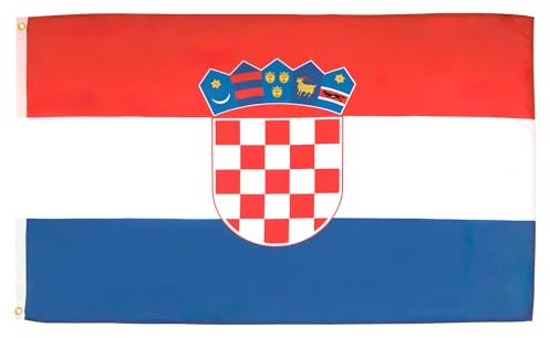 AZ FLAG - Bandera Croacia - 150x90 cm - Bandera Croata 100% Poliéster ligero Con Ojales de Metal integrados - 80g