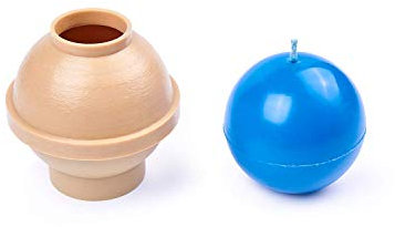 Candle Shop - Kugeldurchmesser: 6,3 cm – Kugel – 9 m Docht als Geschenk enthalten – Kunststoff-Kerzenformen zum Herstellen von Kerzen