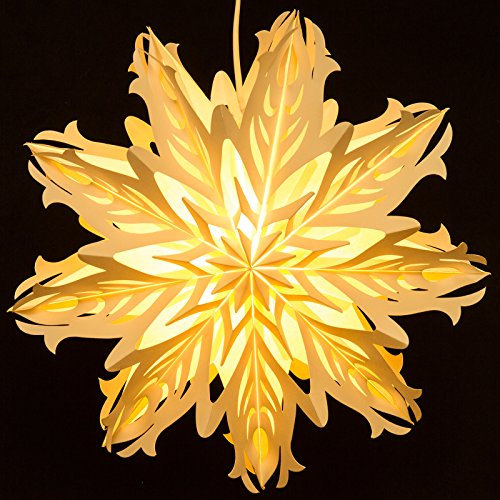 SIKORA FB53 beleuchteter großer Papierstern Stern EISKRISTALL Leuchte Weihnachten D:42cm