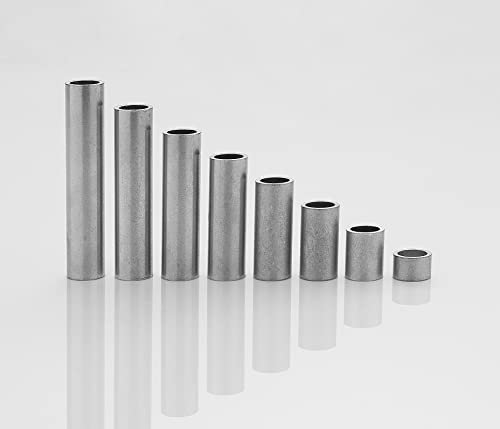 Aluminium Abstandshülsen, Distanzhülsen | Set Sortiment M6 Aluminium - Inhalt: 8 Hülsen, je 1 Hülse der Länge 5, 10, 15, 20, 25, 30, 35, 40 mm
