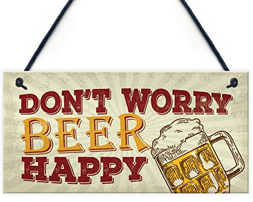 Red Ocean Rustic Beer Kitchen Pub Bar Hanging Wall Sign Man Cave Alcohol Garden Plaque Friendship Gift