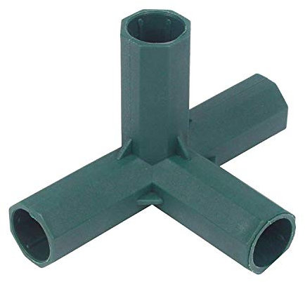 10 accesorios en ángulo de PVC de 4 vías de 16 mm para invernadero y muebles