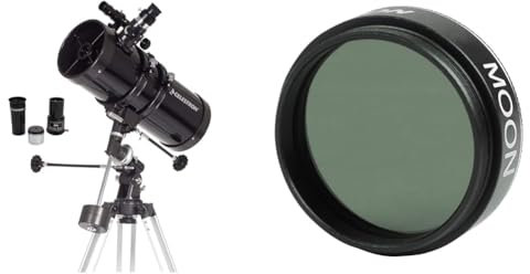 Celestron 21049 Powerseeker 127EQ Télescope réflecteur & 94119-A 1,25 Pouce Filtre Lune