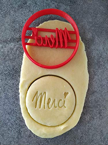 3DKOUPE - Emporte-pièce rond - Merci - Couleur au choix - Conçu et fabriqué en France