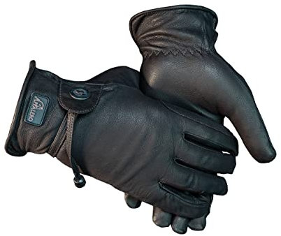 APPALERO Western Reithandschuhe – 100% Ziegenleder, Unisex, Dunkelbraun, Größe XXL