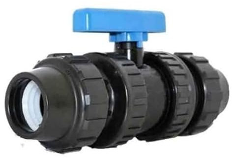 Suinga Kugelhahn für PE-Rohr, PP-Fitting, 63mm, Weiß, Klein, T-Ring, Hochdruck, UV-beständig, Sanitär & Landwirtschaft