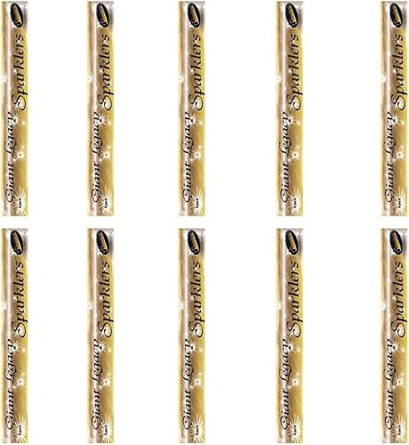 EXCLUSIVE ONLINE Giant Legacy Sparklers 40cm (16) (10 Packets for Bonfire Night, Halloween, Christmas, Wedding, Birthday and Anniversary (50 pieces)