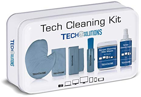 Antibacterial Tech Cleaning Kit-The Hygienic Cleaning Solution for All Your Tech Products Including PC’s, Laptops, Keyboards, TV’s, Remotes, Consoles Phones, and More, With a Universal Battery Tester