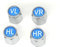 1 Set Ventilkappen Auto mit Beschriftung Blau VL VR HL HR Reifenmarkierung Aluminium DIK167
