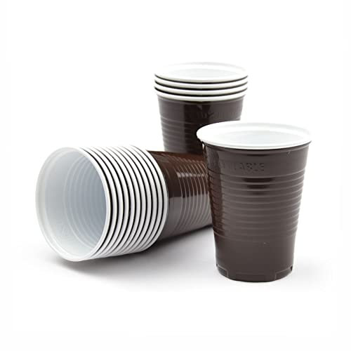 Generisch 3000 Stück Thermobecher, 180 ml braun, Kunststoff, Kaffeebecher, Heißgetränkebecher, Wiederverwendbar, Vakuumisoliert, Klassiker, Zuhause, Gastronomie, Kioske, Raststätten, Kantinen
