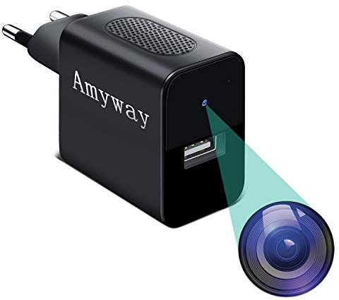 Mini Telecamera spia, Telecamera Nascosta HD Mini Portatile Microcamere Spia con Visione Notturna Piccole Videocamera di Sorveglianza Rilevamento di Movimento per Interno