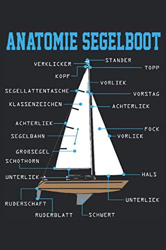 Anatomie Segelboot Notizbuch: Segler Notizbuch - Toller linierter Notizblock für Seemann und Sailing Fans - 120 linierte Seiten um Notizen und ... | Geschenk für Skipper und Segel Liebhaber.
