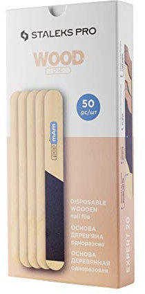 Staleks Pro Expert Base de acero inoxidable y madera para limas desechables reemplazables adhesivas y de funda (BASE DESECHABLE DE MADERA)