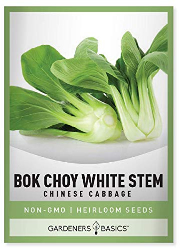Gardeners Basics, Bok Choy Chinese Cabbage Seeds for Planting - (Pak Choi) Heirloom, Non-GMO Vegetable Variety- 1 Gram Seeds Great for Summer, Spring, Fall and Winter Gardens