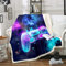 Homemissing Boys Gaming Video Game Fleece Throw Blanket Kids Boys GirlsGamer Controller Galaxy Geometric Single 50x60 Inch