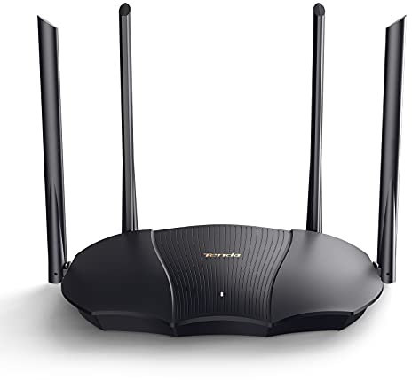 Tenda Routeur WiFi 6 (RX9 Pro), Router WiFi AX3000 Bi-Bande, 4 * 6dBi Antennes à Haut Puissance, Large Couverture, Ports Ethernet LAN/WAN sans Configuration, Gestion Intelligente des Visiteurs