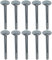 AERZETIX - C48990 - Satz von 10 Schlossschrauben flachrundschrauben schloßschrauben mit flachrundkopf und vierkantansatz - M6x70mm - aus verzinktem stahl - DIN 603