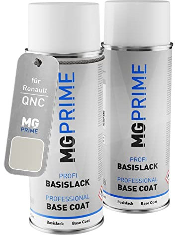 MG PRIME Peinture voiture Bombe aérosol de pour Renault QNC Blanc Nacre/Pearl White couche de fond, de base, bombe aérosol 400ml