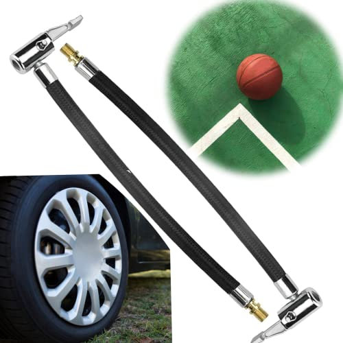 ZoeTekway 2 Stück 23,5cm Auto Inflator Schlauch, Reifenfüller Schlauch, Autoventil Adapter, Autoreifen-Luftfüllschlauch, Ersatzschlauch zum Aufpumpen von Autoreifen