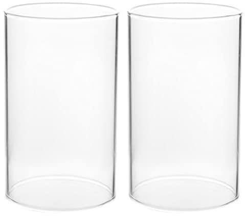 YARNOW 2Pcs Clear Glass Candle Covers - Windproof Candle Protectors for Home Decor, Suitable for Various Sizes