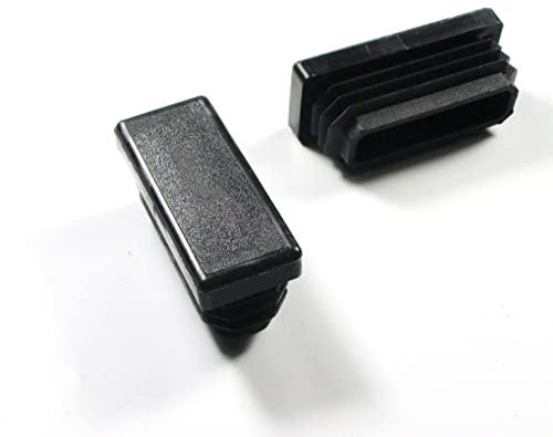 ajile - Embout rectangulaire pour Tube de Dimension 50x20 mm et d'épaisseur 1,0-3,0 mm Noir - 4 pièces - EPH122
